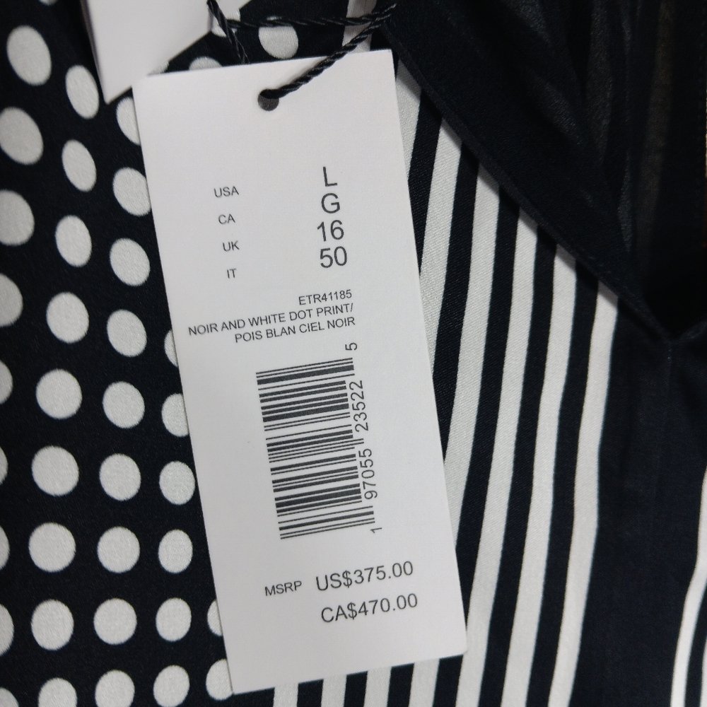 Elie Tahari The Olivia Silk-Blend Blouse NWT - Flaw - Picture 8 of 10